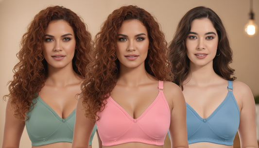 Cross Non Padded Bra For Womens & Girls Pack of 3