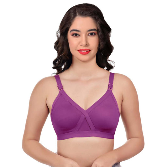Women’s Non-Padded Bra – Red, Black & Purple – Pack of 3 - GSN Store